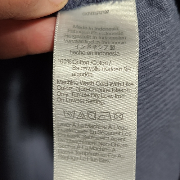 MADEWELL Variegated Corduroy Button Up Shirt Womens Medium Blue Oversized Casual - Picture 7 of 9